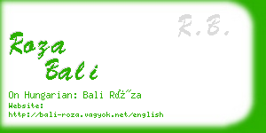 roza bali business card